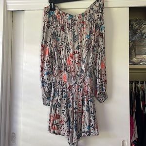 Free People open back strapless romper